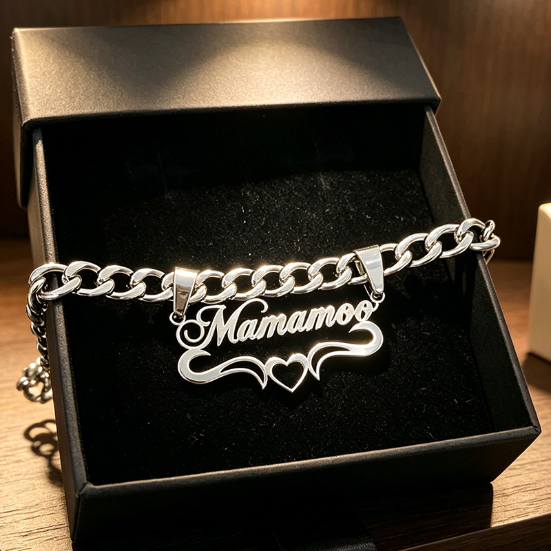 Name Necklace Custom - Punk Cuban Link Chain Custom Name
