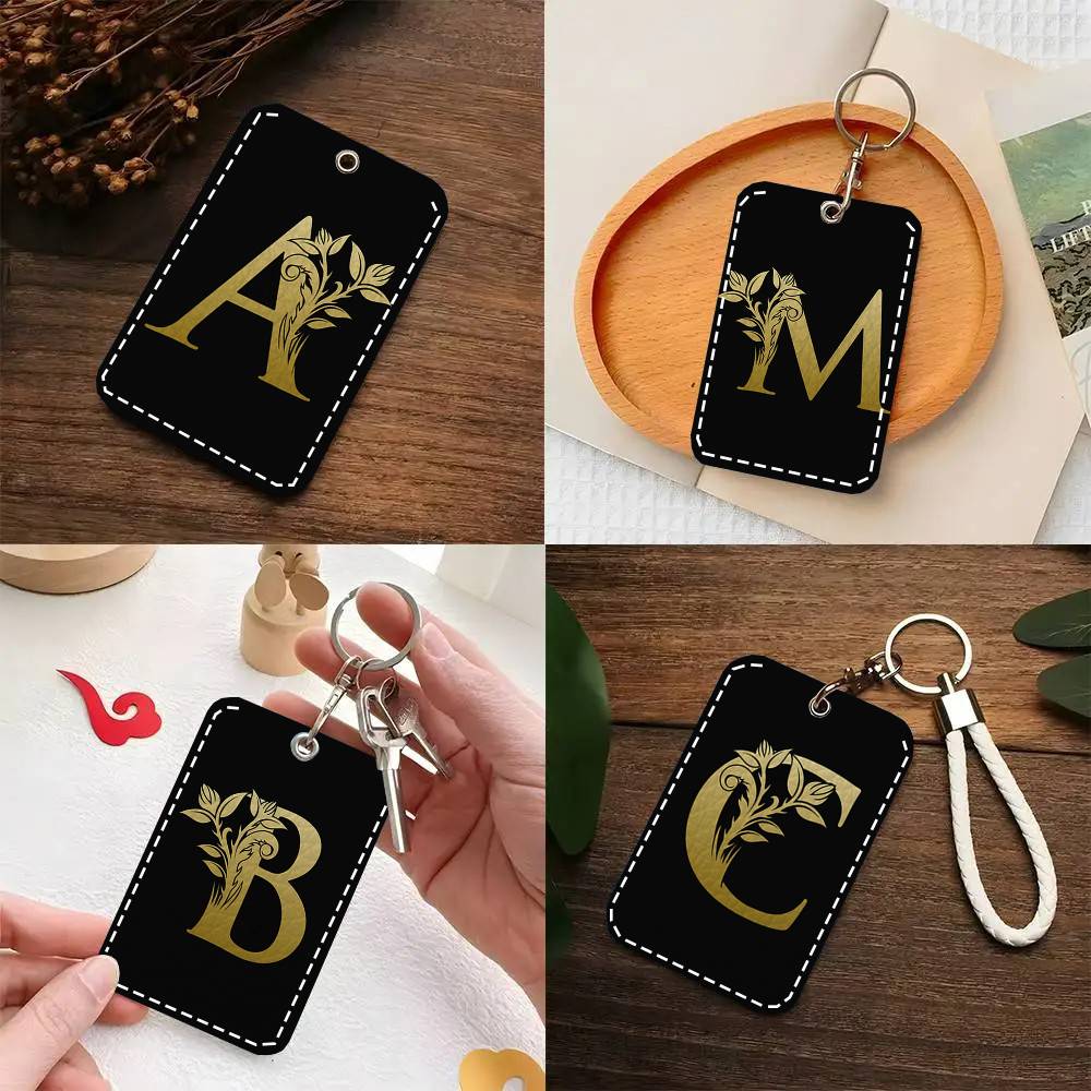 Letter Monogram Card Case Keyc - Monogram Keychain Leather recension och pris
