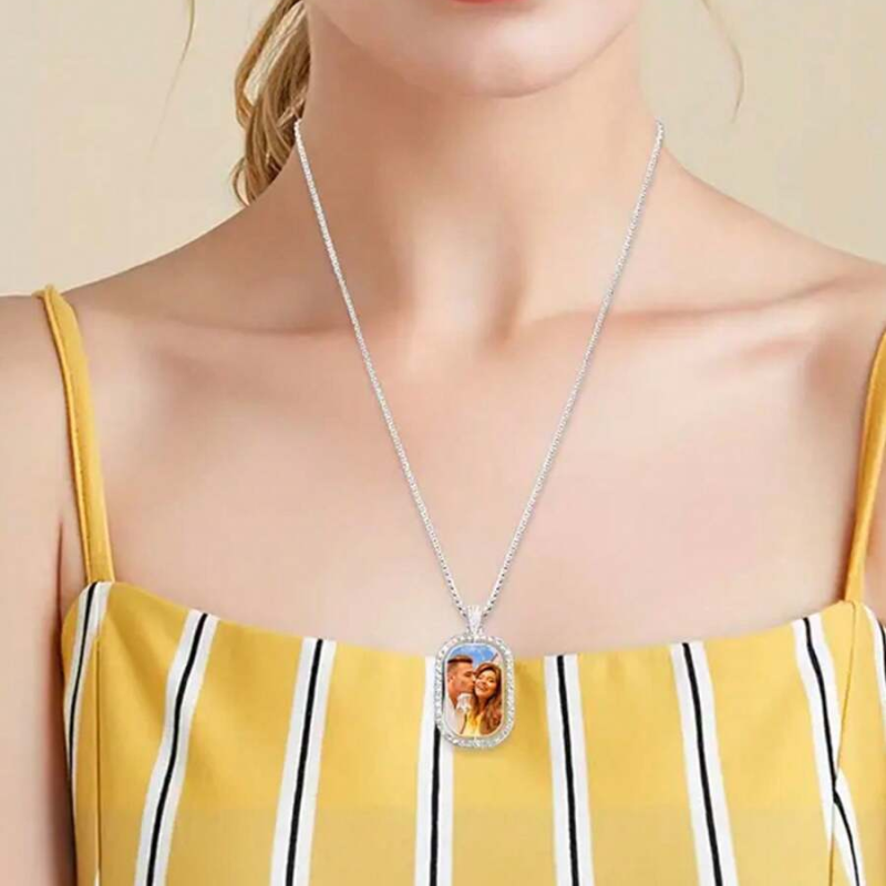 Custom Photo Pendant Necklace, - Pet Portrait Custom recension och pris