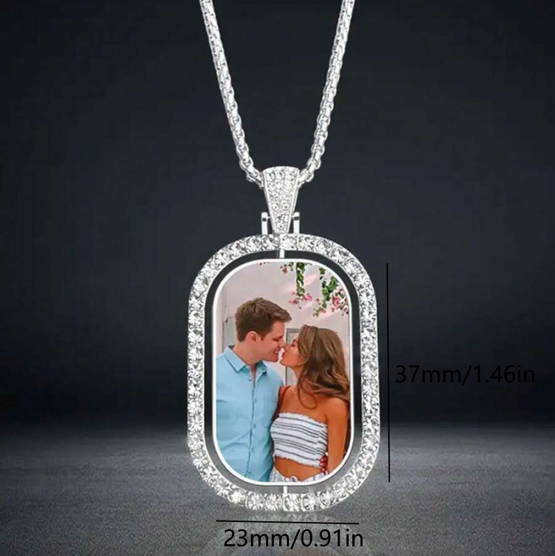 Custom Photo Pendant Necklace, - Pet Portrait Custom recension och pris