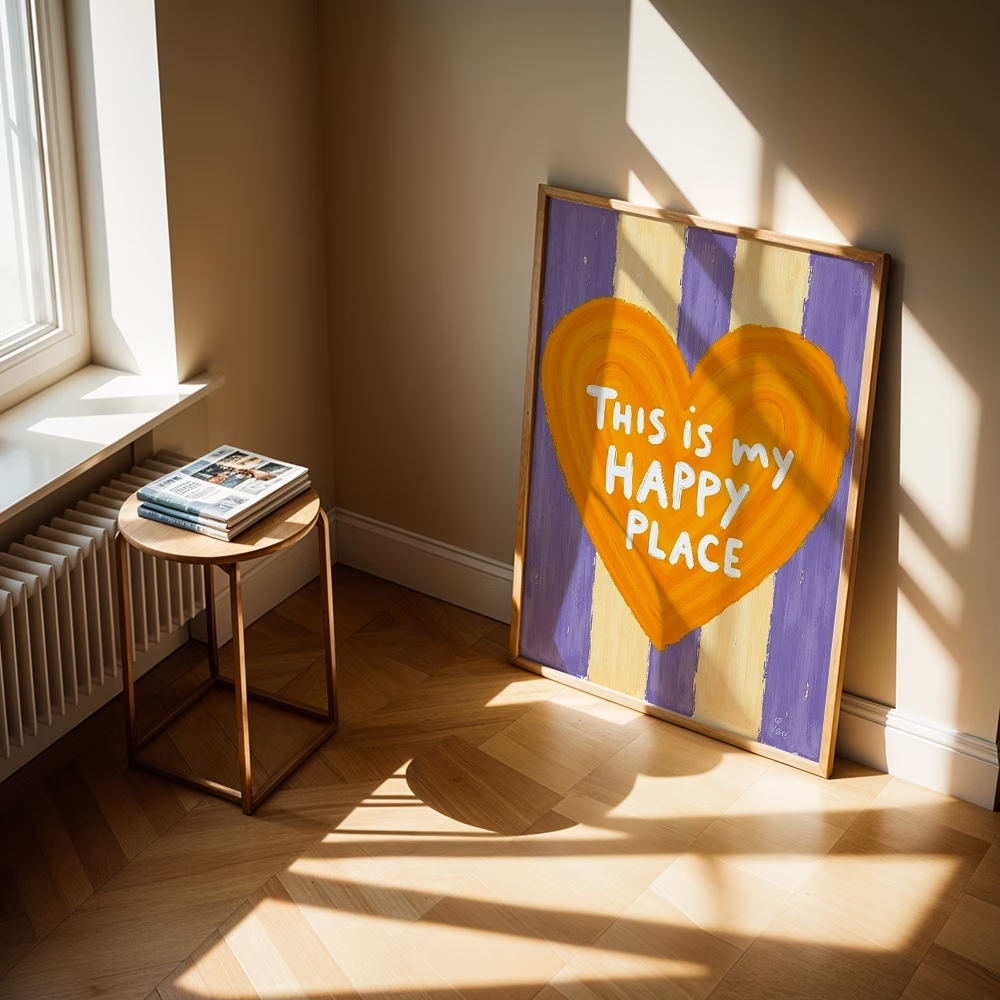 Modern,Retro This Is My Happy  - Custom Map Poster recension och pris